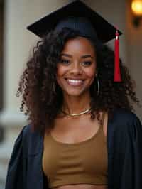 a graduate woman in their academic gown