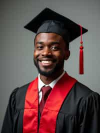 a graduate man wearing their academic regalia