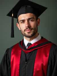 a graduate man in their academic regalia