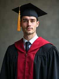 a graduate man in their academic gown