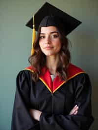 a graduate woman in their academic gown