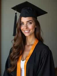 a graduate woman in their academic gown