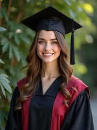 a graduate woman in their academic gown