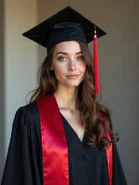 a graduate woman in their academic gown