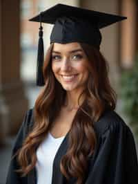 a graduate woman in their academic regalia