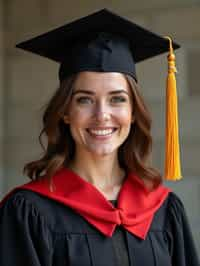 a graduate woman in their academic regalia