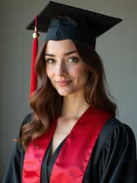 a graduate woman wearing their academic regalia