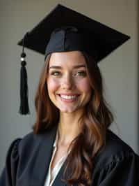 a graduate woman wearing their academic regalia