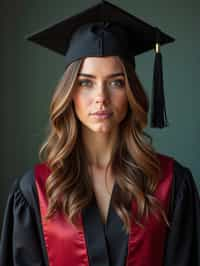 a graduate woman in their academic gown