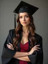 a graduate woman in their academic gown