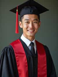 a graduate man in their academic gown