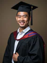 a graduate man in their academic gown