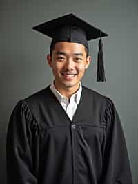 a graduate man in their academic gown