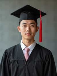 a graduate man wearing their academic regalia