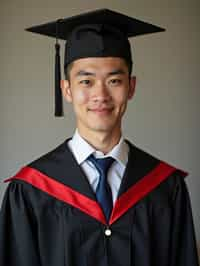 a graduate man in their academic gown