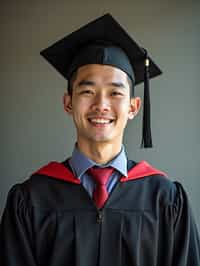 a graduate man in their academic gown